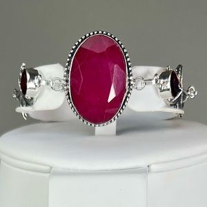 Ruby and Garnet Starfish Bracelet